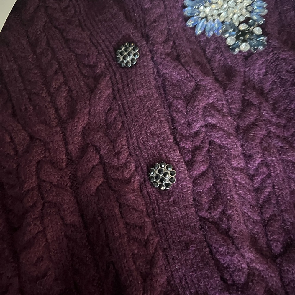Zara Purple Cable Knit Sweater - Picture 7 of 8